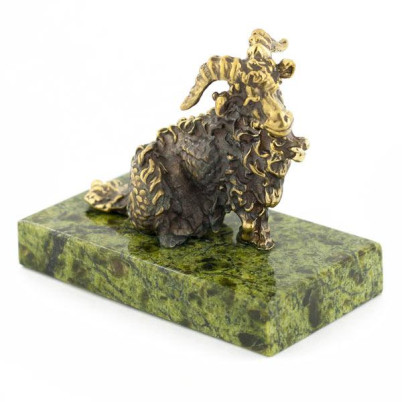 Сувенир статуэтка знак зодиака &quot;Козерог&quot; бронза камень