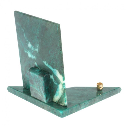 Икона с подсвечником Георгий Победоносец средняя из змеевика 12х12х13 см