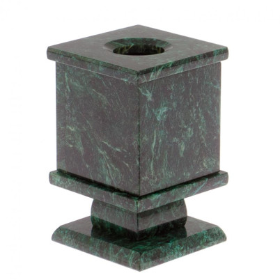 Карандашница из темно-зеленого змеевика с гербом России