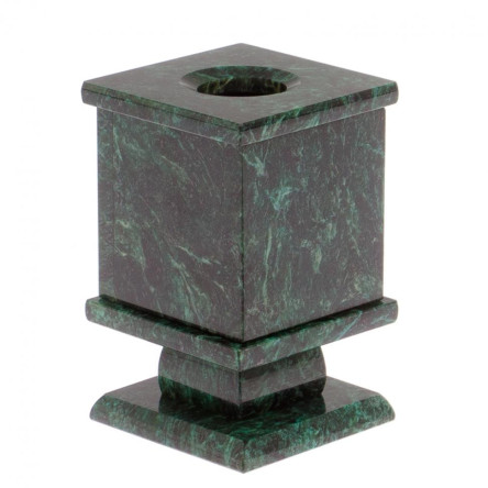 Карандашница из темно-зеленого змеевика с гербом России