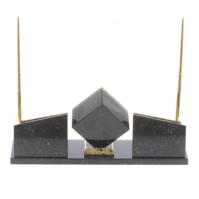 Письменный мини-набор &quot;Куб&quot; камень офиокальцит