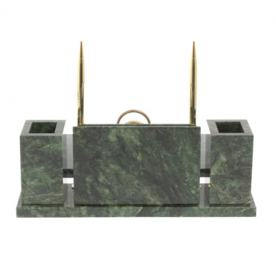 Настольный набор &quot;Советник&quot; с гербом РФ шабровский змеевик