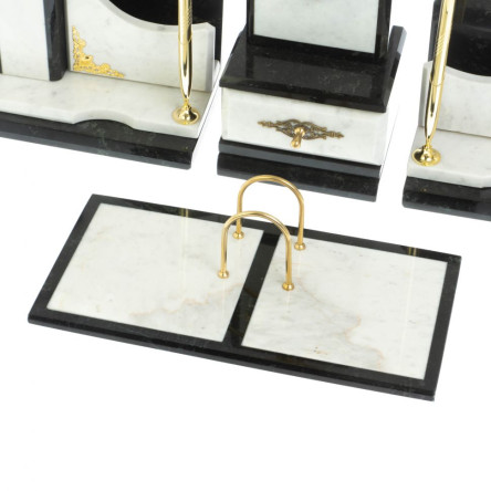 Настольный прибор из камня "Горный орел" мрамор