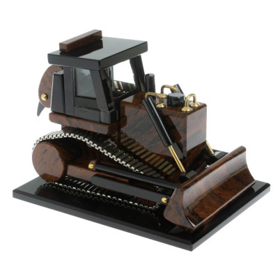 Сувенир "Трактор-бульдозер" из обсидиана