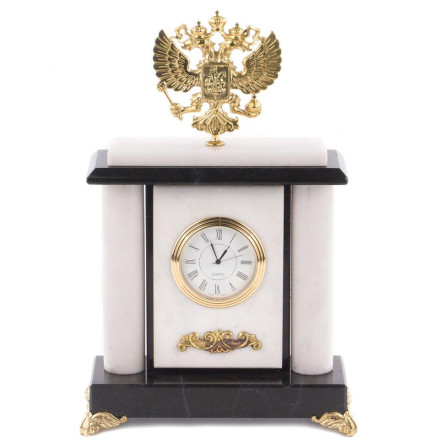 Часы из мрамора "Герб"