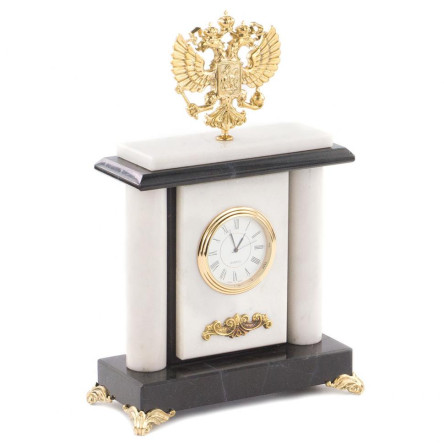 Часы из мрамора "Герб"