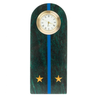 Часы-погон "Лейтенант МЮ" камень змеевик