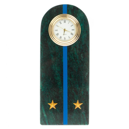 Часы-погон "Лейтенант МЮ" камень змеевик