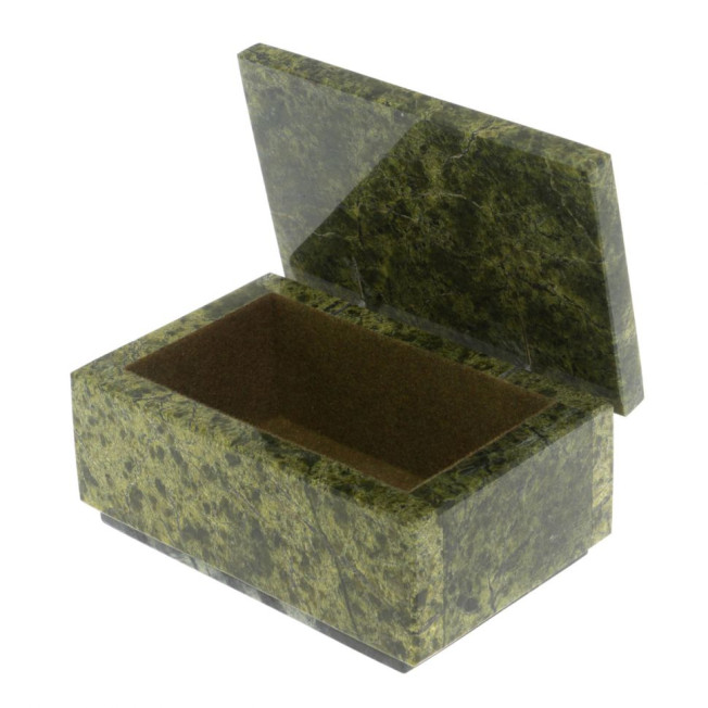 Шкатулка из змеевика 11,5х8х5,5 см