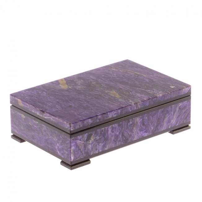 Шкатулка из чароита 12,5х8х4 см