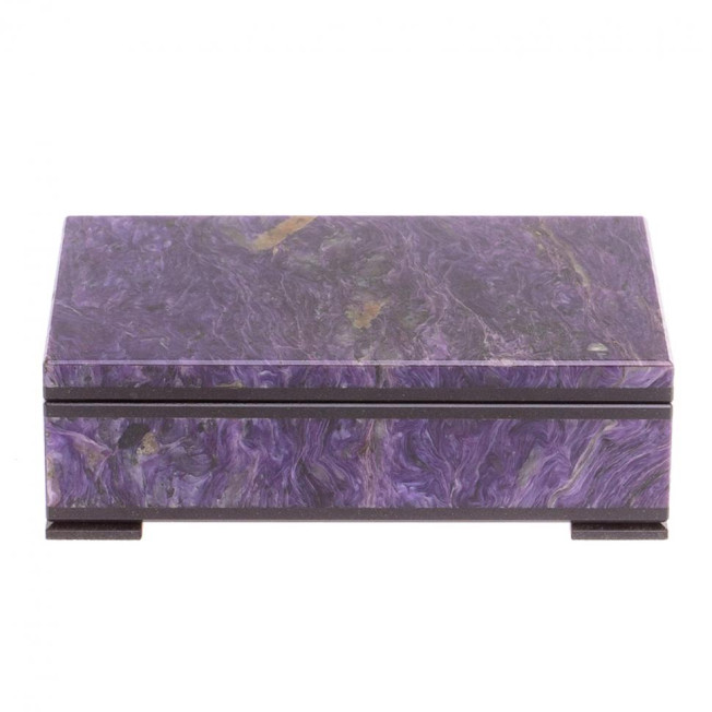 Шкатулка из чароита 12,5х8х4 см