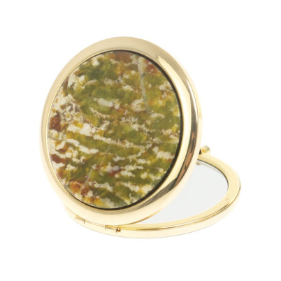 Зеркало круглое благородный офит цвет золото