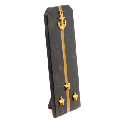 Сувенир &quot;Погон Старший лейтенант ВМФ&quot; камень змеевик