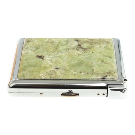 Портсигар на 20 сигарет с зажигалкой камень желтый апатит