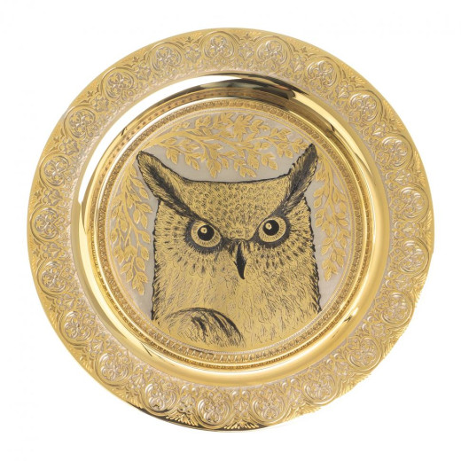 Тарелка с гравюрой "Филин" 22,5 см Златоуст &mdash; 