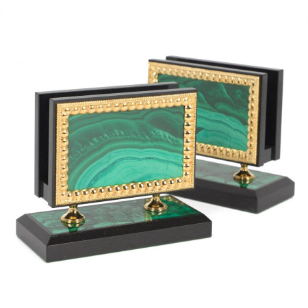 Настольный набор &quot;Президент&quot; камень малахит