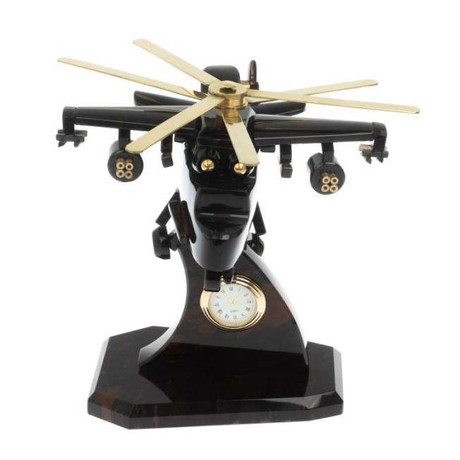 Сувенир "Вертолет аллигатор КА - 52" из обсидиана