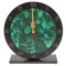 Настольные часы "Мозаика" из малахита и долерита 26х24х9 см