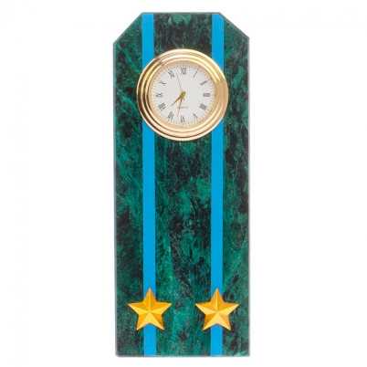 Часы "Погон подполковник ВВС, ВКС, ВДВ" камень змеевик