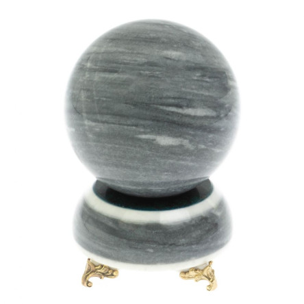 Шар 9,5 см на подставке из серого мрамора 9,5х9,5х14 см