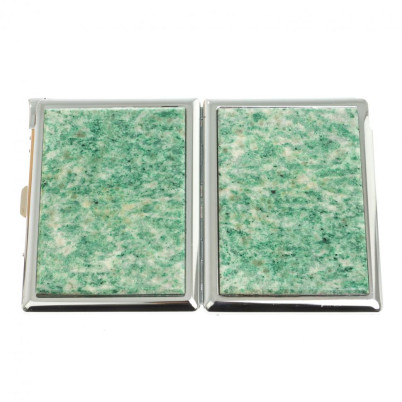 Портсигар на 10 сигарет с зажигалкой камень лиственит