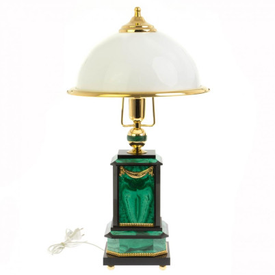 Лампа настольная из малахита Златоуст