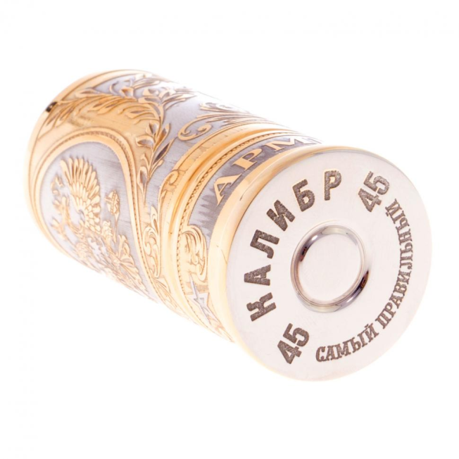 Набор стопок гильз &quot;Герб России&quot; 6 шт 40 мл в подарочном ящике Златоуст