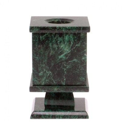 Карандашница из темно-зеленого змеевика