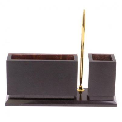 Письменный мини-набор &quot;Герб России&quot; камень лемезит