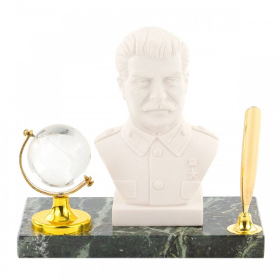 Подставка под ручку &quot;Бюст Сталина&quot; змеевик мрамолит