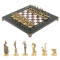 Шахматы "Итальянская война" фигуры бронза доска 28х28 см из мрамора и лемезита