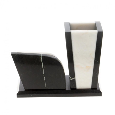 Визитница с карандашницей &quot;Герб&quot; из мрамора