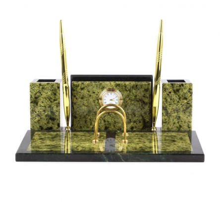 Письменный набор "Советник" из змеевика