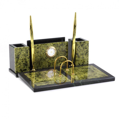 Письменный набор &quot;Советник&quot; из змеевика