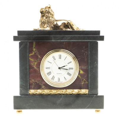 Часы из яшмы &quot;Лев&quot;