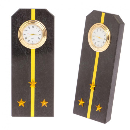 Часы "Погон старший лейтенант ВМФ" камень змеевик