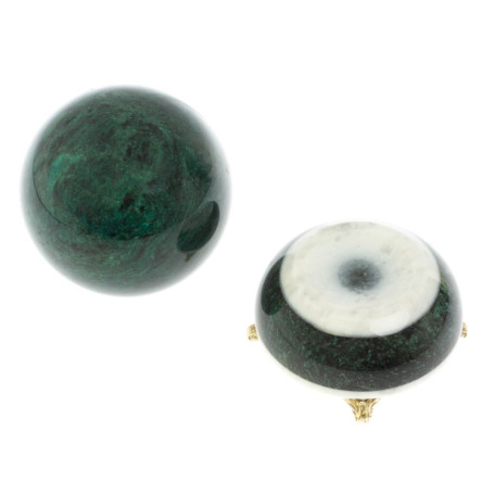 Шар "Антистресс" 12,5 см на подставке камень мрамор 12,5х12,5х18 см