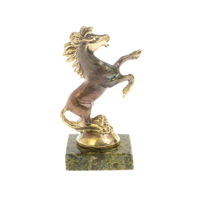 Статуэтка &quot;Конь на дыбах&quot; бронза змеевик