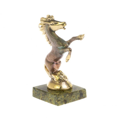 Статуэтка &quot;Конь на дыбах&quot; бронза змеевик