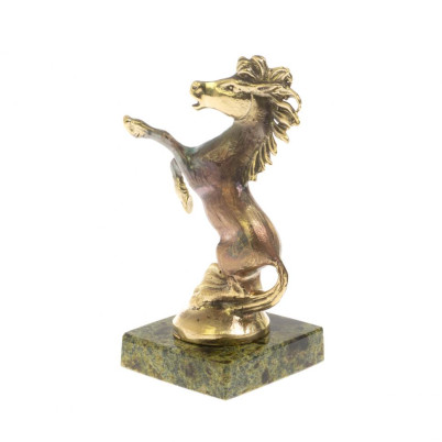 Статуэтка &quot;Конь на дыбах&quot; бронза змеевик