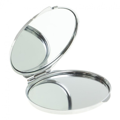 Зеркальце овальное из змеевика с ящерицей цвет серебро