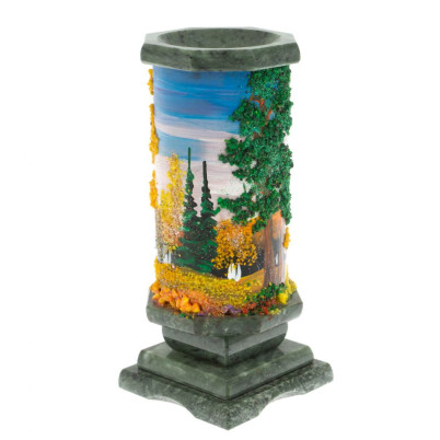 Ваза "Осень" из змеевика 8х8х17,5 см