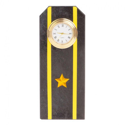 Часы "Погон майор ВМФ / Капитан 3-го ранга" камень змеевик