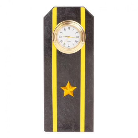 Часы "Погон майор ВМФ / Капитан 3-го ранга" камень змеевик