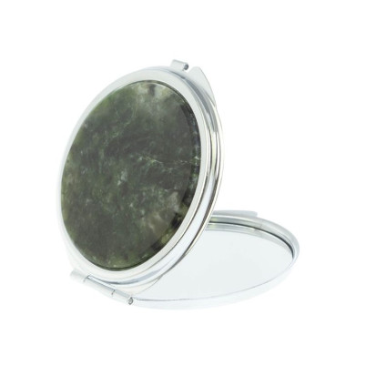 Зеркальце круглое из нефрита цвет серебро