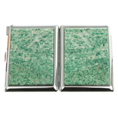 Портсигар на 20 сигарет с зажигалкой камень лиственит