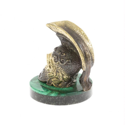 Статуэтка &quot;Римский шлем&quot; на малахите