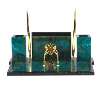 Настольный набор из змеевика &quot;Советник&quot;