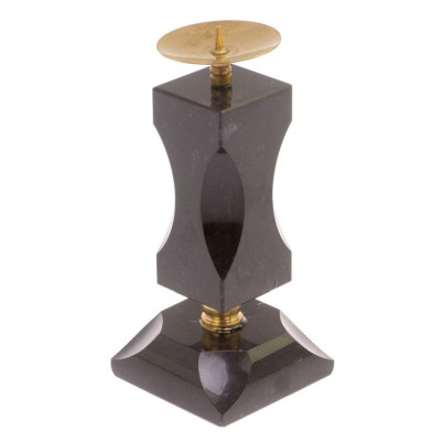 Подсвечник фигурный из черного мрамора