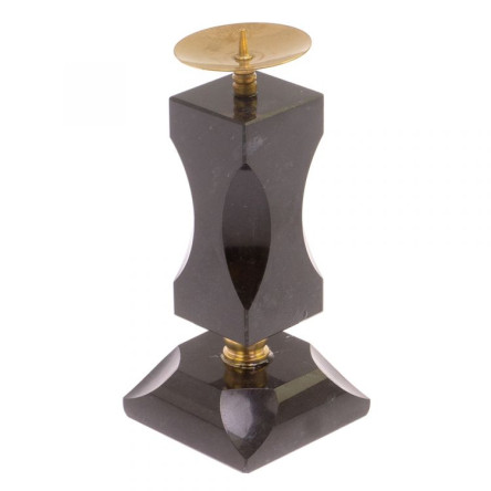 Подсвечник фигурный из черного мрамора